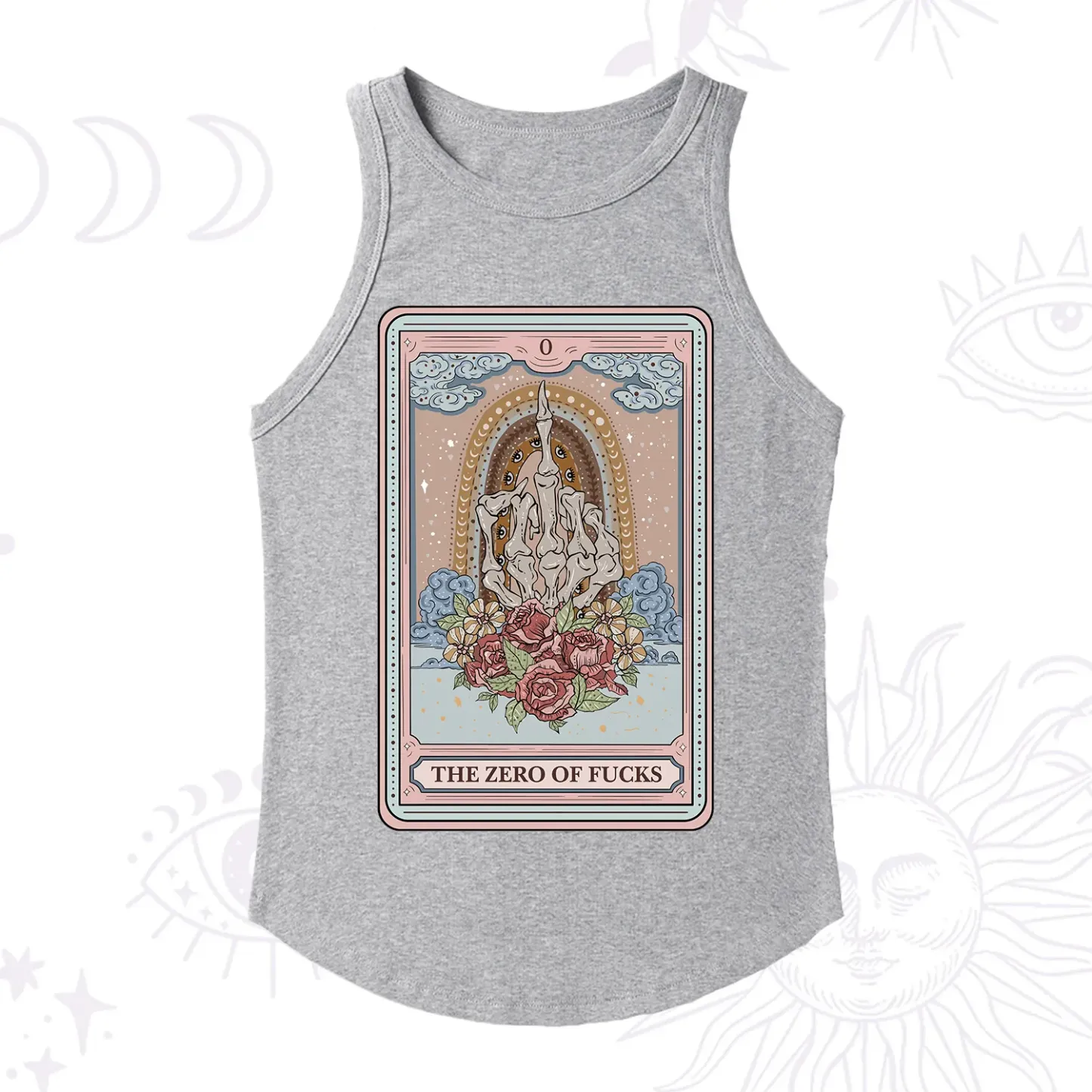 Purplehecate The Zero Of Fucks Tarot Ribbed Tank Top