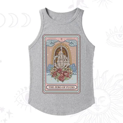 Purplehecate The Zero Of Fucks Tarot Ribbed Tank Top