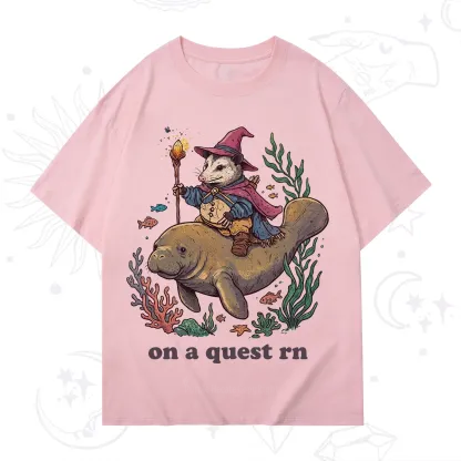 Purplehecate Opossum Wizard on Sea Quest T-Shirt