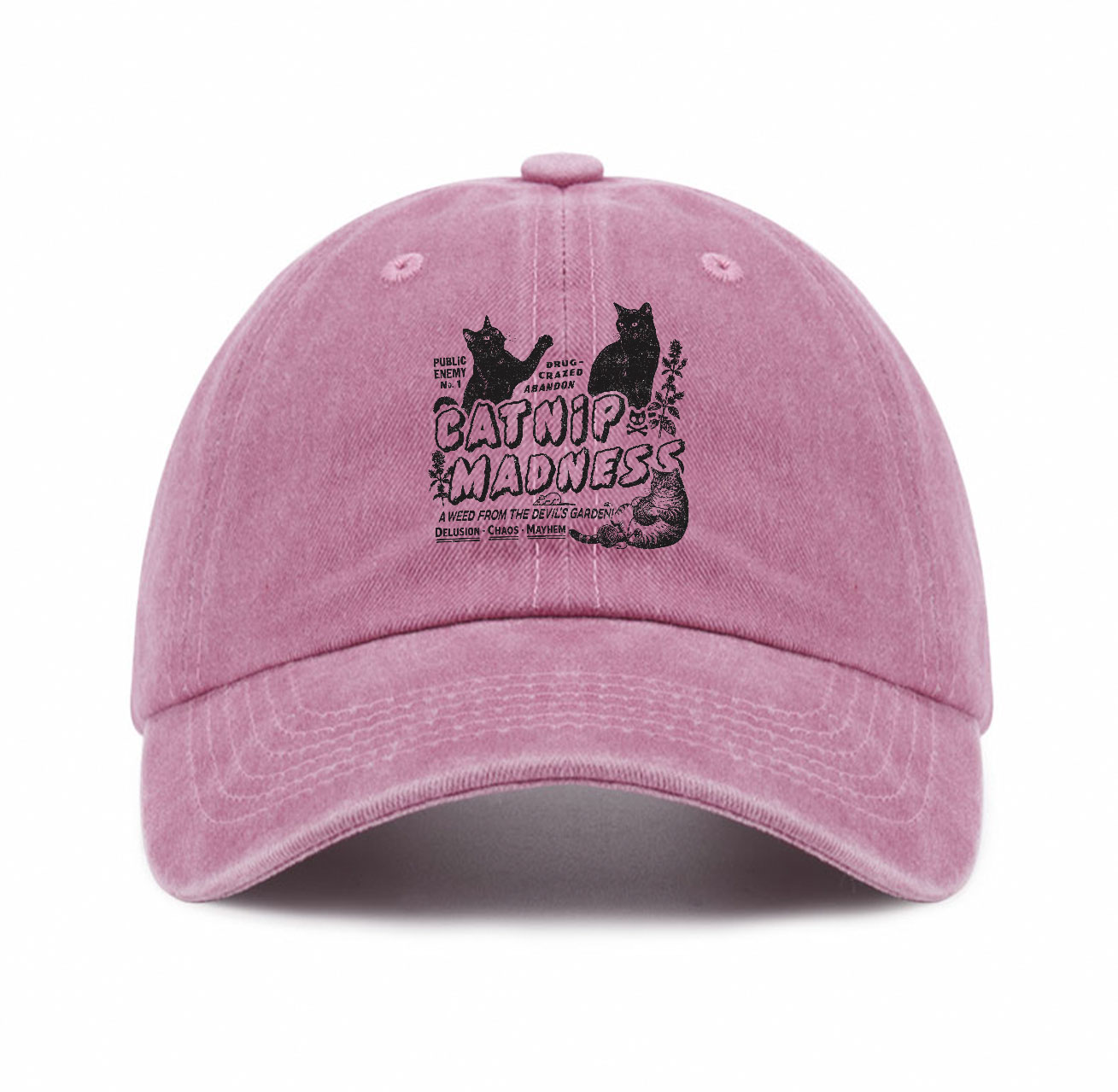 Purplehecate Catnip Madness Cute Cat Baseball Cap
