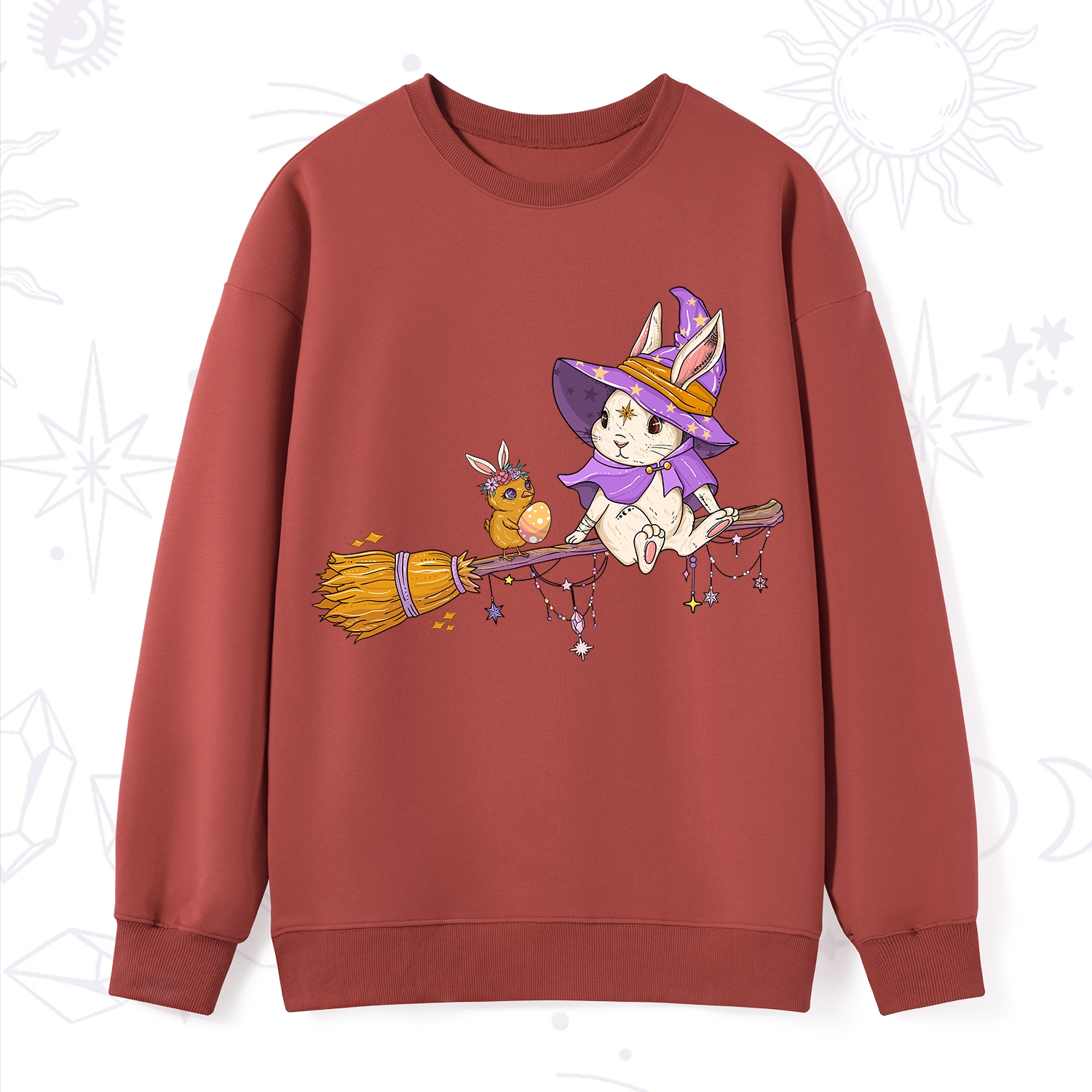 Purplehecate Bunny Witch's Easter Adventure Sweatshirt
