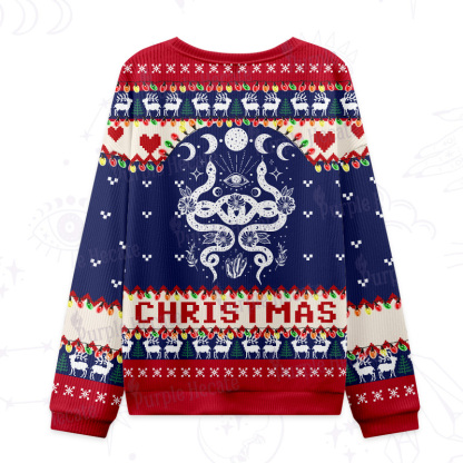 Purplehecate Lunar Serpent Alchemy Ugly Christmas Sweatshirts
