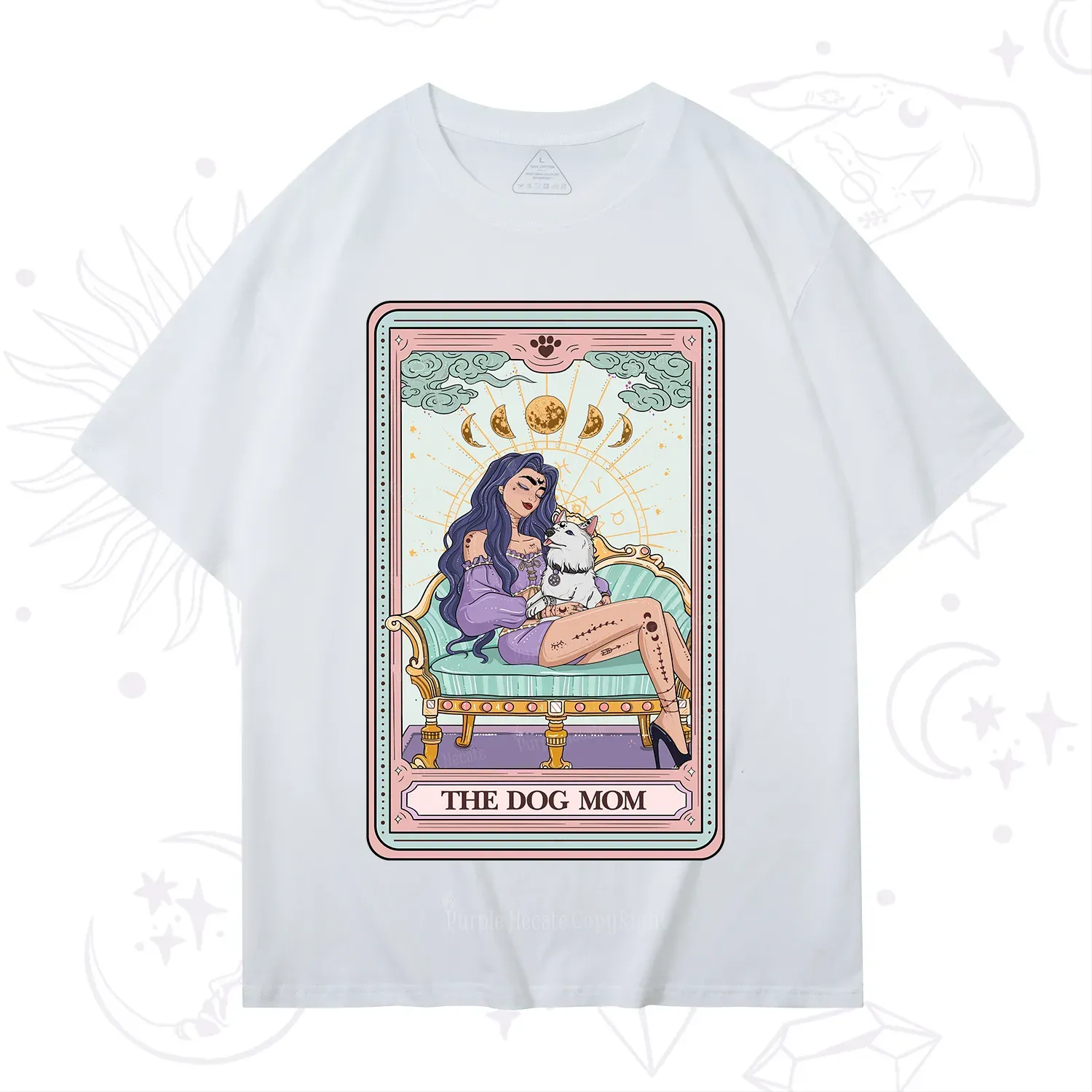 Purplehecate The Dog Mom Tarot Card T-Shirt