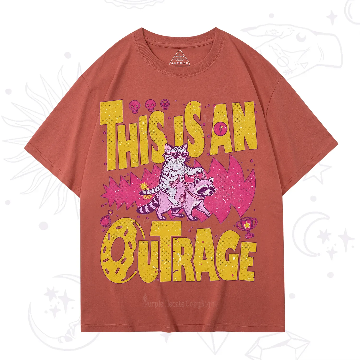 Purplehecate This Is An Outrage Angry Raccoons T-Shirt
