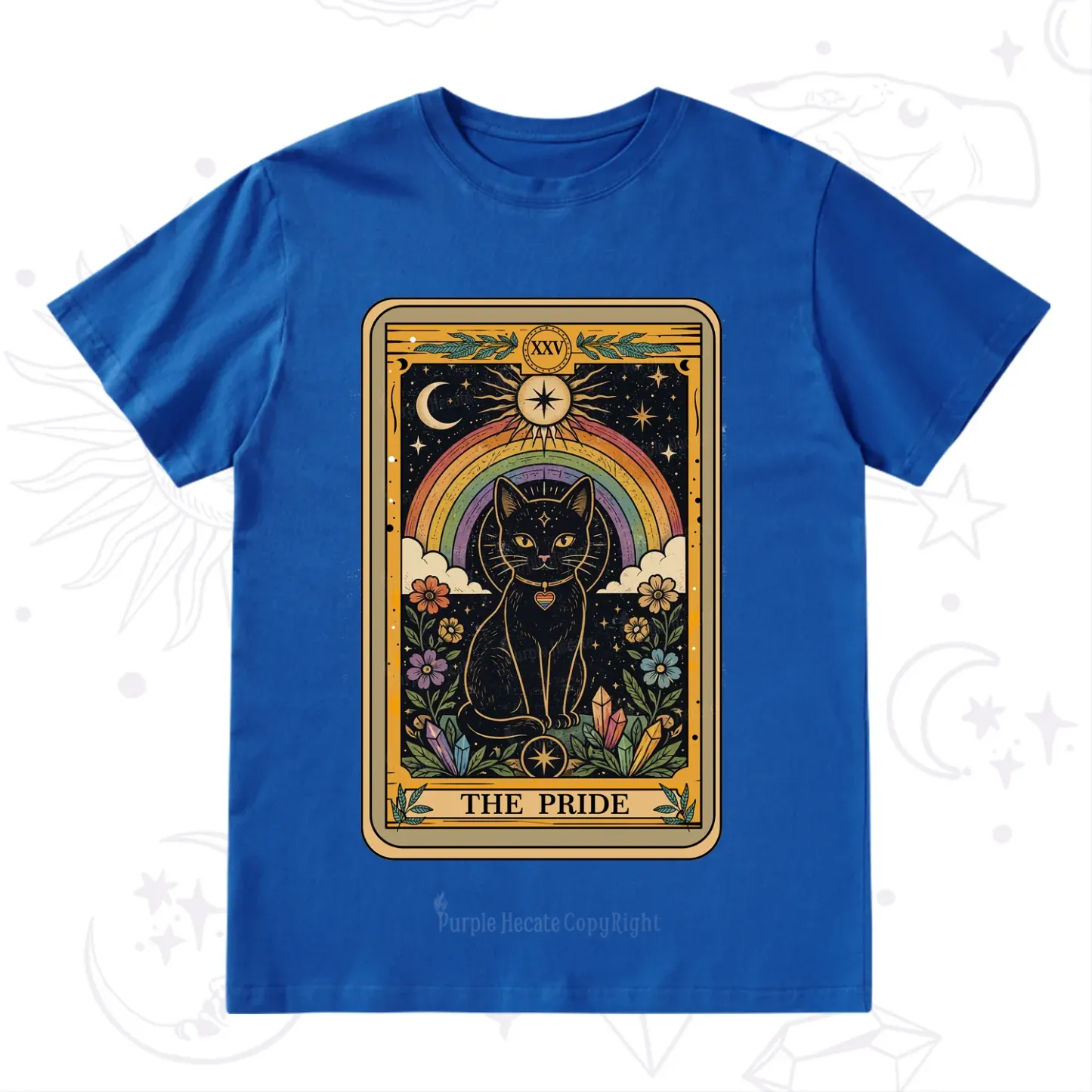 Purplehecate The Pride Black Cat Tarot T-Shirt