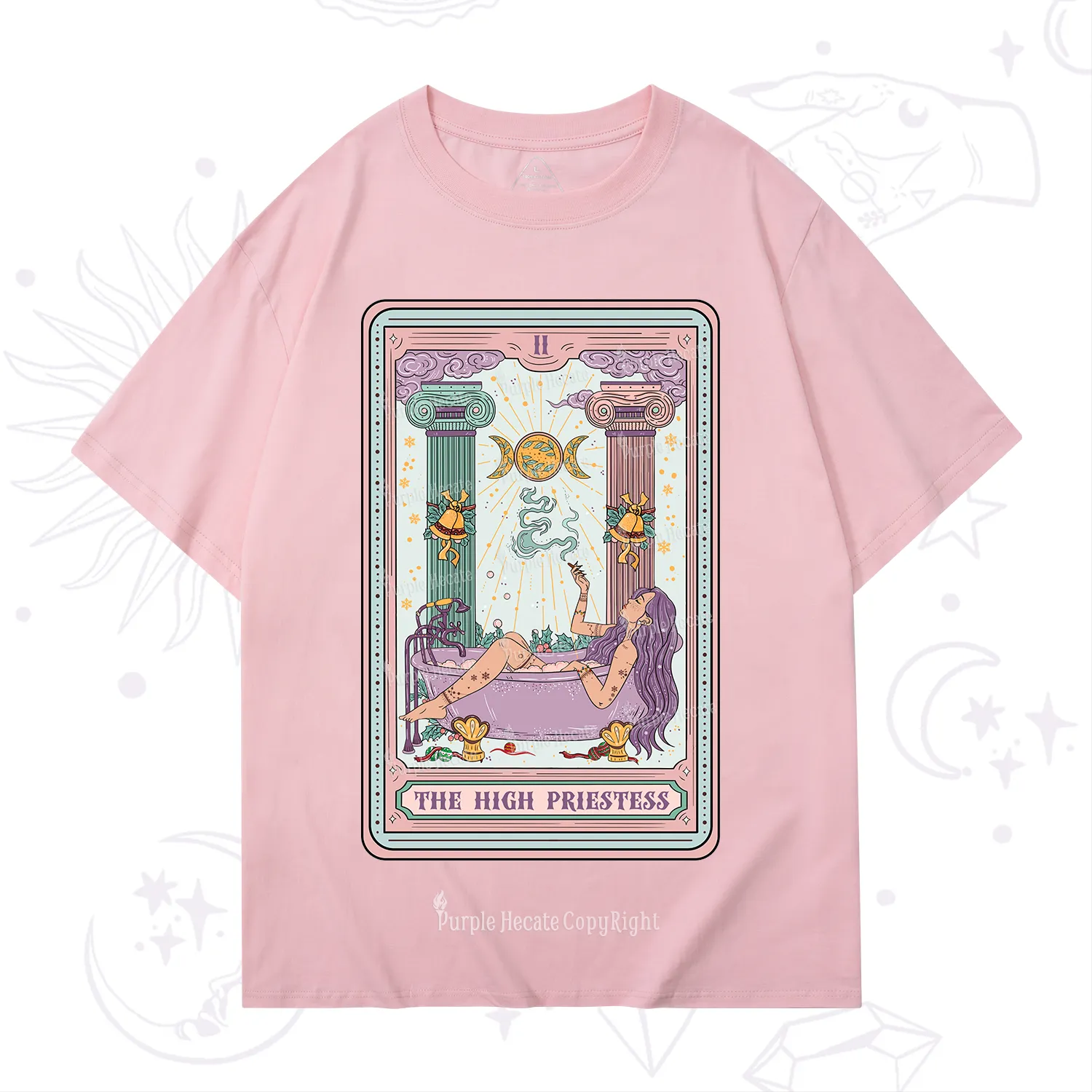 Purplehecate The High Priestess Tarot Christmas T-Shirt