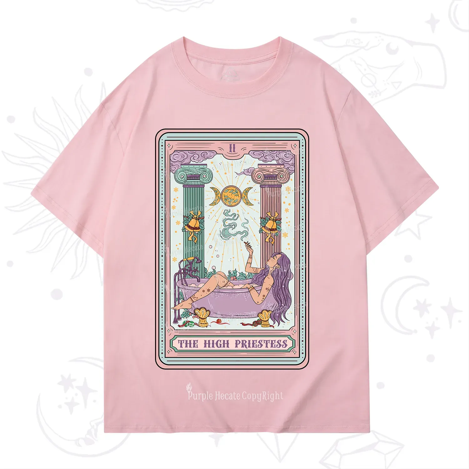 Purplehecate The High Priestess Tarot Christmas T-Shirt