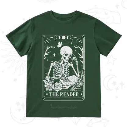 Purplehecate The Reader Tarot Skeleton T-Shirt