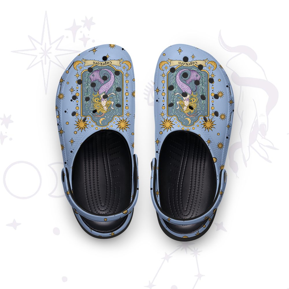 Purplehecate Capricorn Zodiac Rubber Clogs