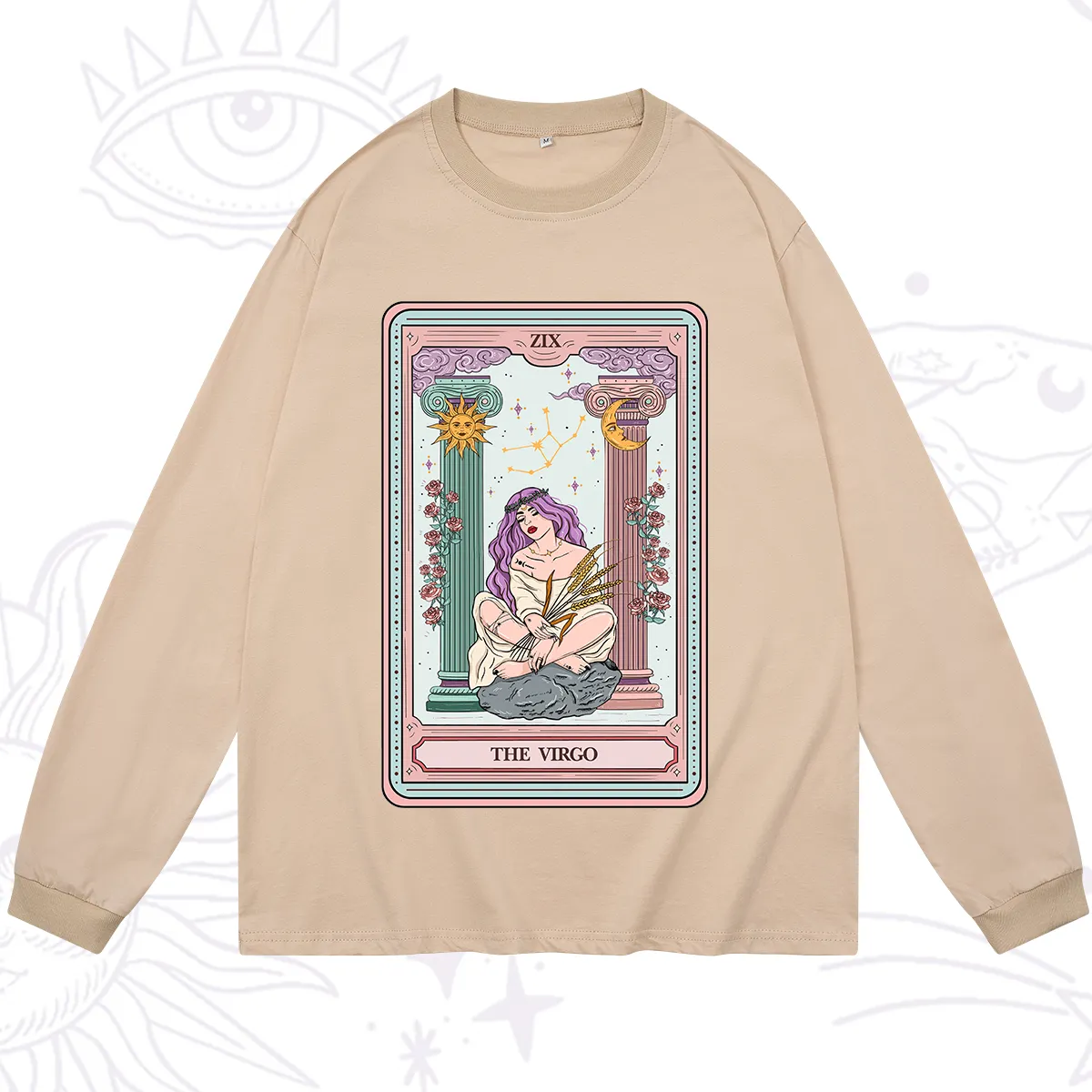 Purplehecate The Virgo Goddess Tarot Long Sleeve T-Shirt