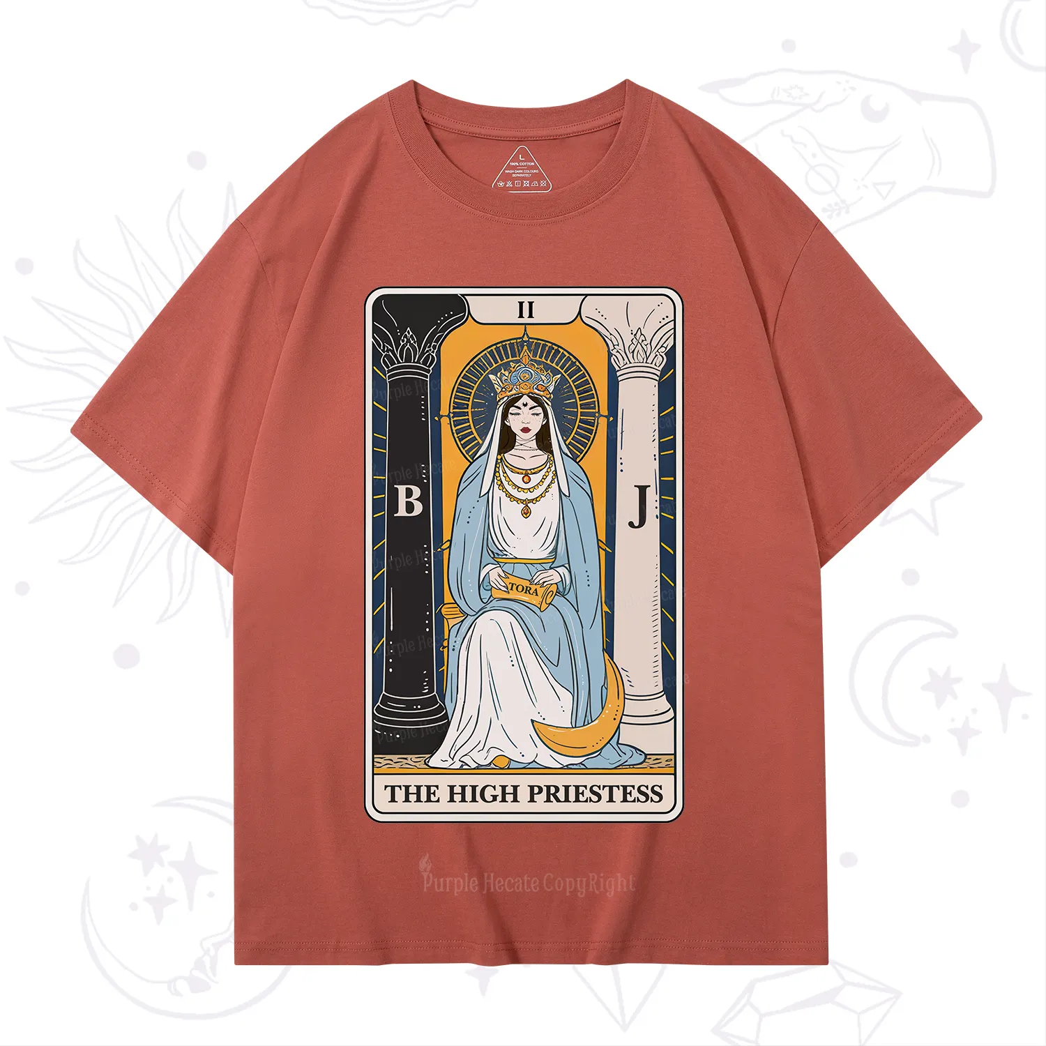 Purplehecate The High Priestess Tarot Card T-Shirt
