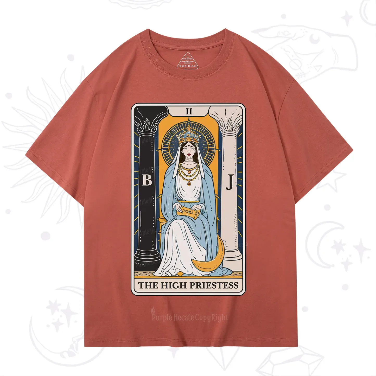 Purplehecate The High Priestess Tarot Card T-Shirt