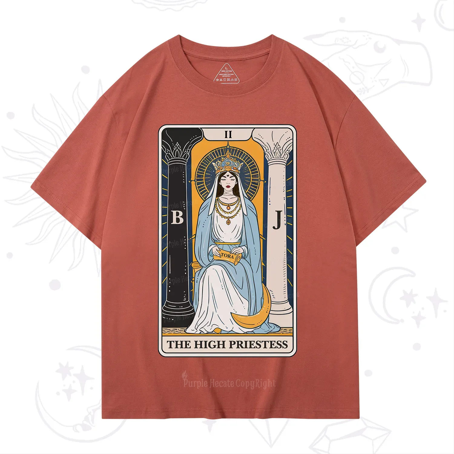 Purplehecate The High Priestess Tarot Card T-Shirt