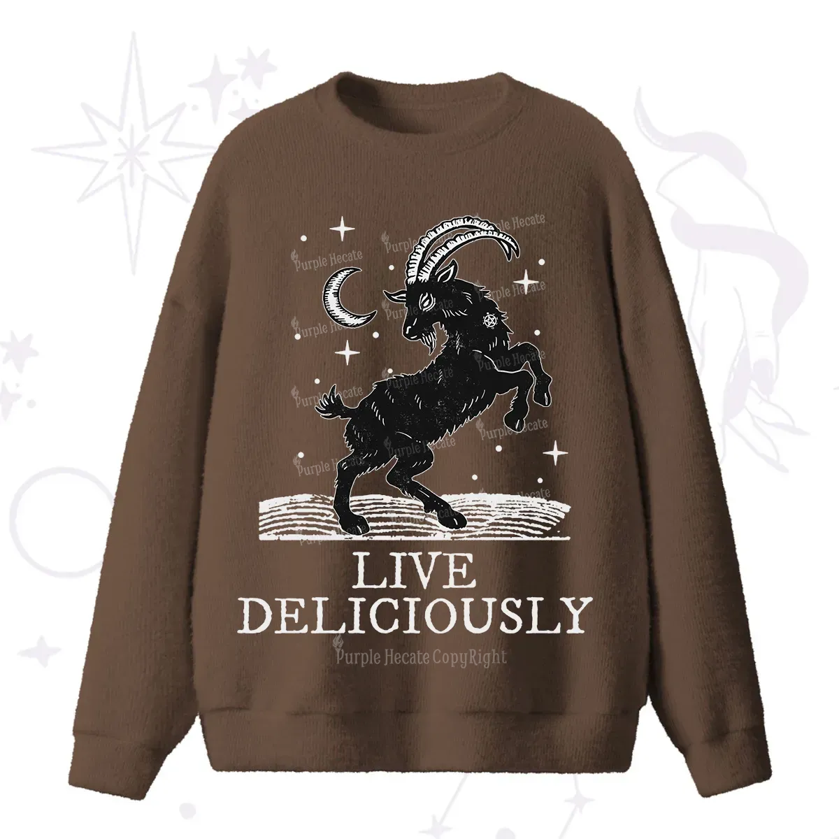 Purplehecate Live Deliciously Fuzzy Ugly Sweater