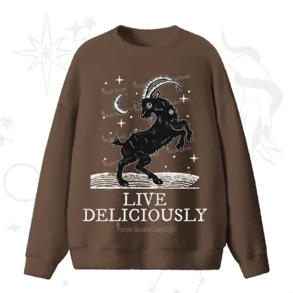 Purplehecate Live Deliciously Fuzzy Ugly Sweater