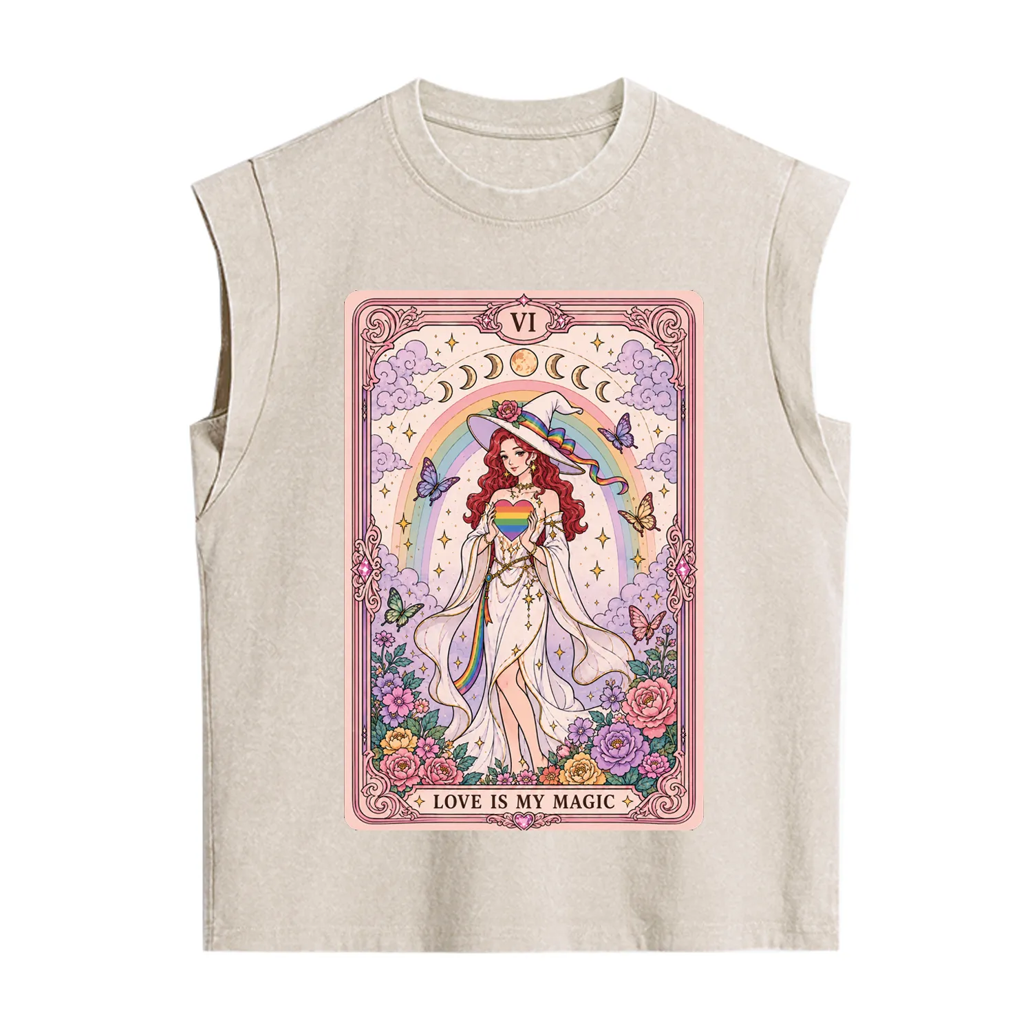 Purplehecate The Love Is My Magic Tarot Pride Vintage Washed Tank
