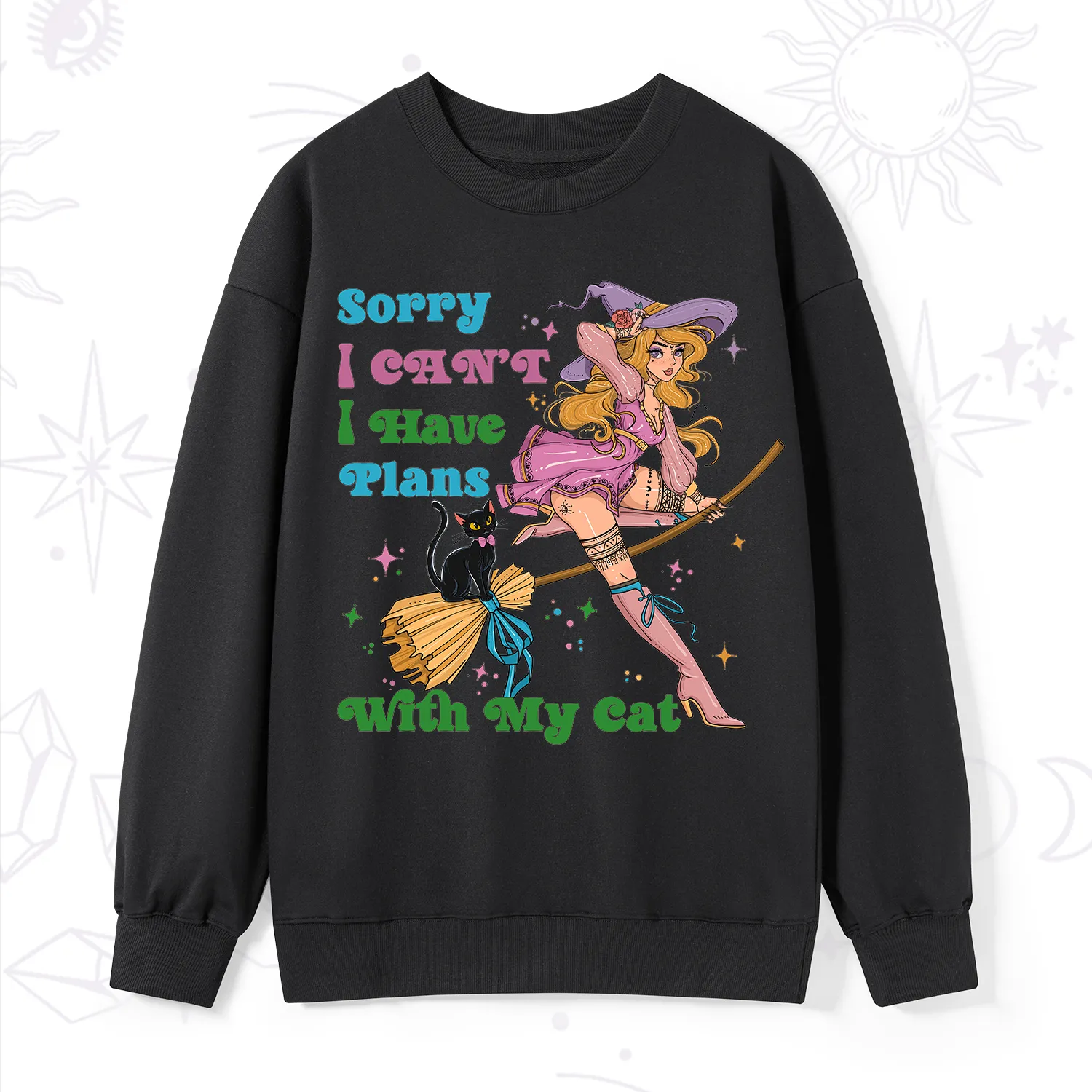 Purplehecate Sorry I Can’t I Have Plans With My Cat Sweatshirt