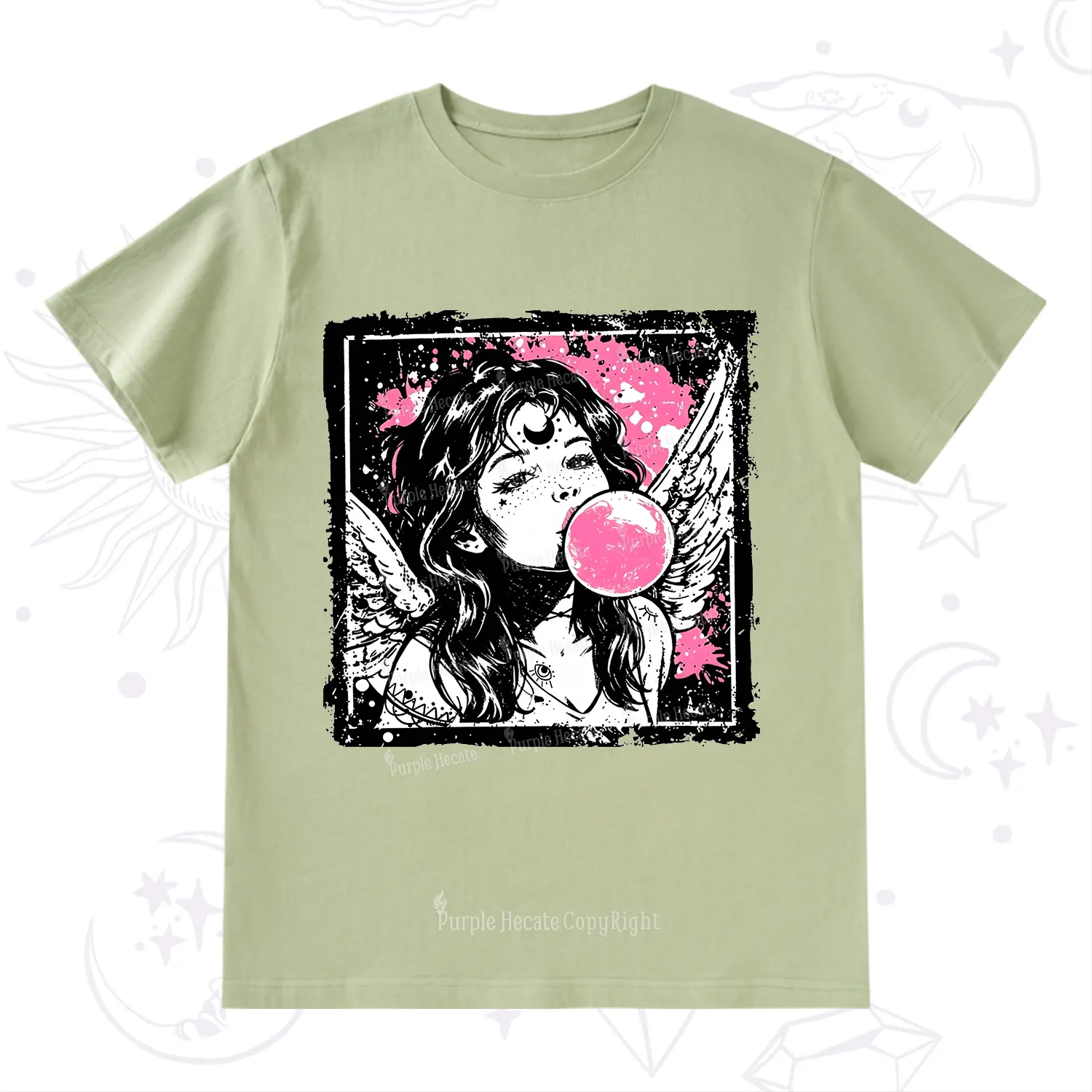 Purplehecate Grunge Angel with Bubblegum T-Shirt