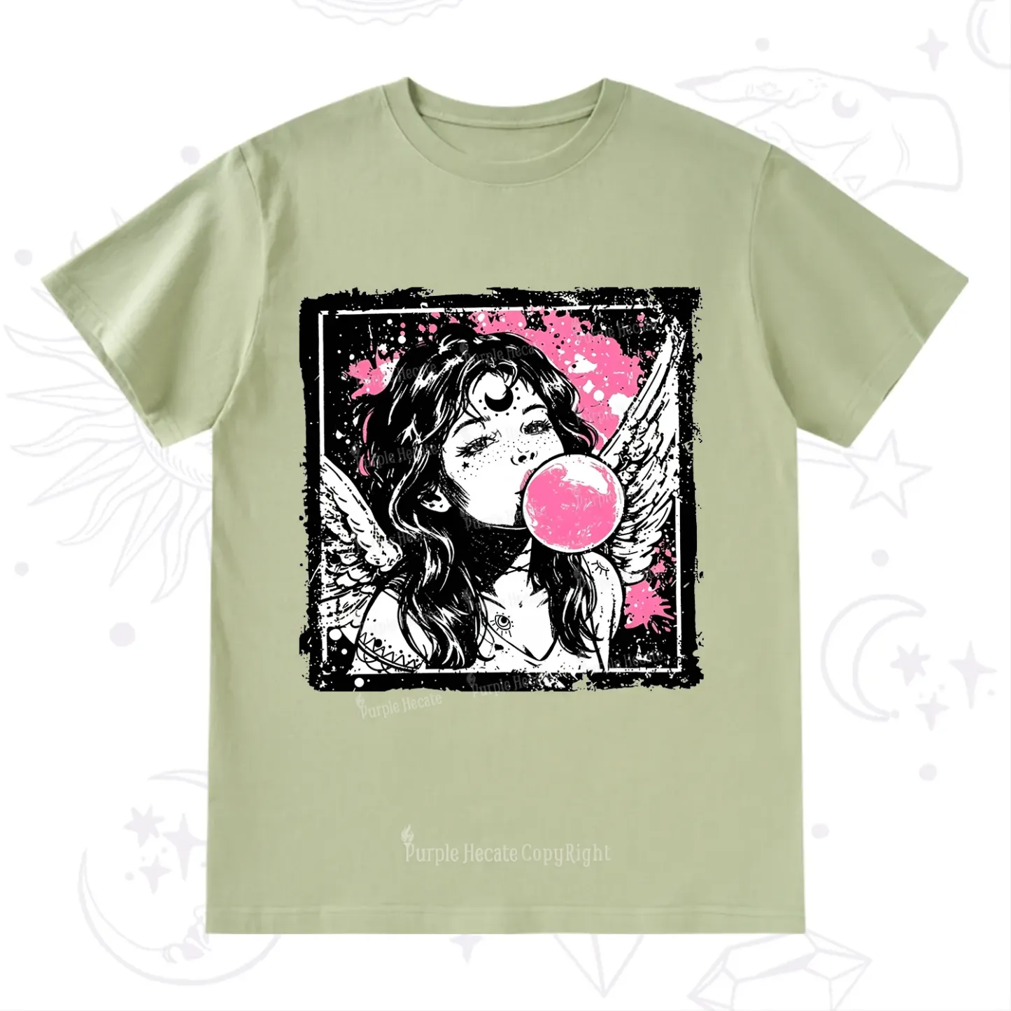 Purplehecate Grunge Angel with Bubblegum T-Shirt
