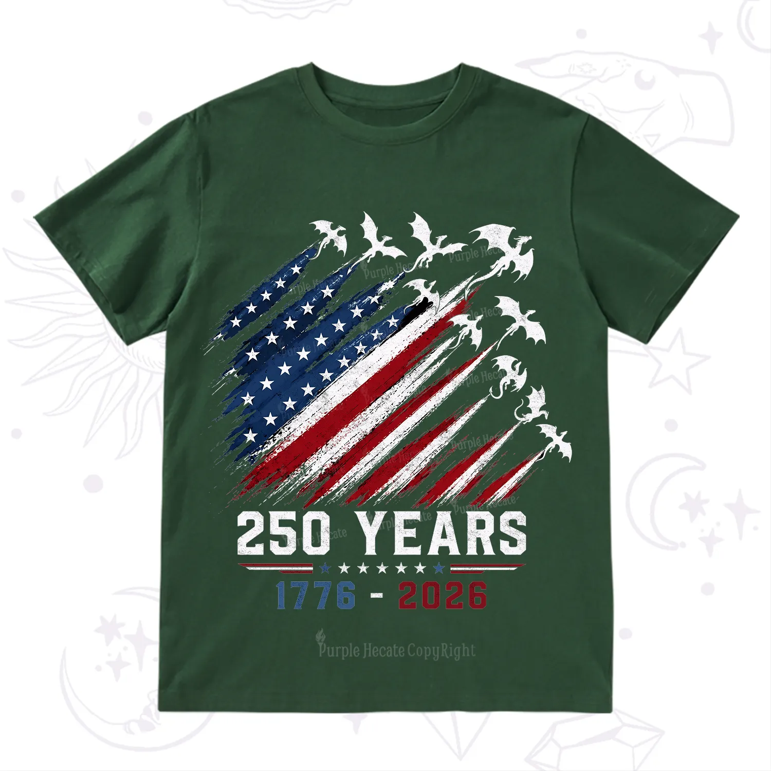 Purplehecate Red White Blue 250 Years T-Shirt