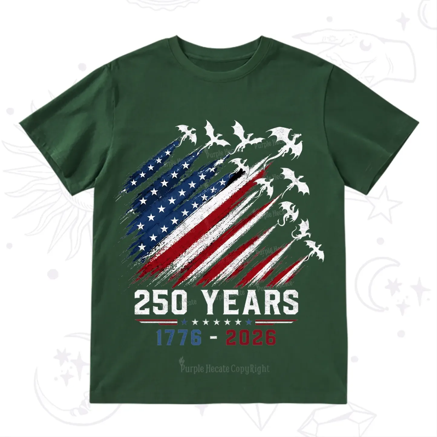 Purplehecate Red White Blue 250 Years T-Shirt