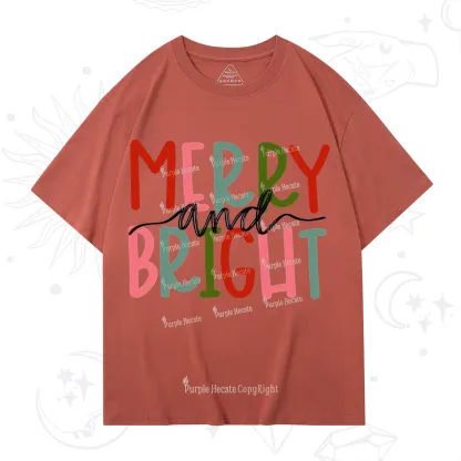 Purplehecate Merry and Bright Christmas T-Shirt