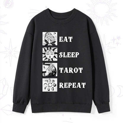 Purplehecate Eat Sleep Tarot Repeat Sweatshirt