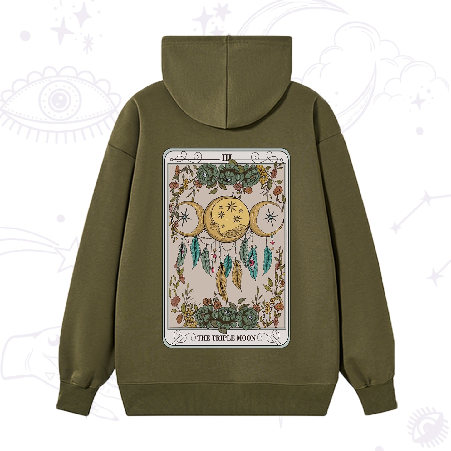 Purplehecate The Triple Moon Tarot Card Hoodie