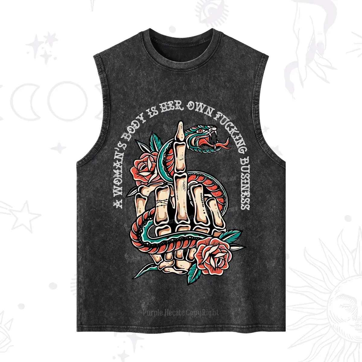 Magic Purplehecate A Women’s Body Is Her Washed Tank