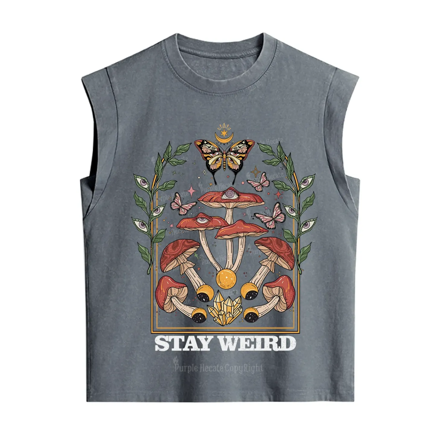 Purplehecate Stay Weird Vintage Washed Tank