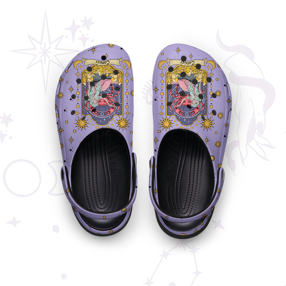 Purplehecate Cancer Zodiac Rubber Clogs