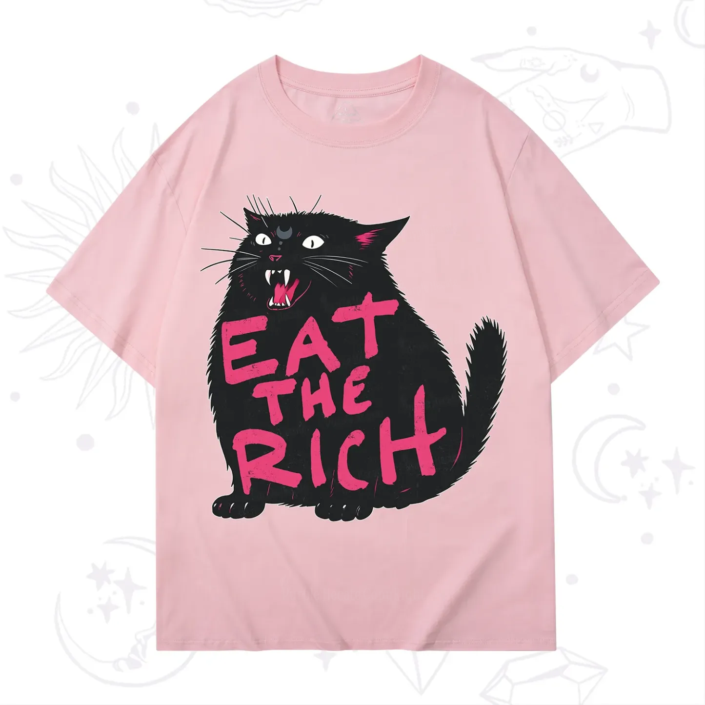 Purplehecate Eat The Rich Cat T-Shirt
