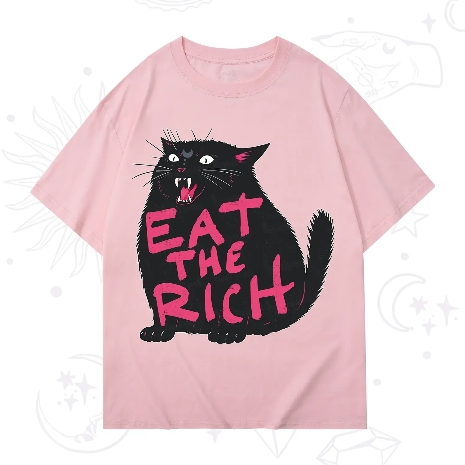 Purplehecate Eat The Rich Cat T-Shirt