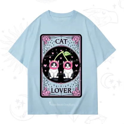 Purplehecate The Lovers Cherry Cat Tarot T-Shirt