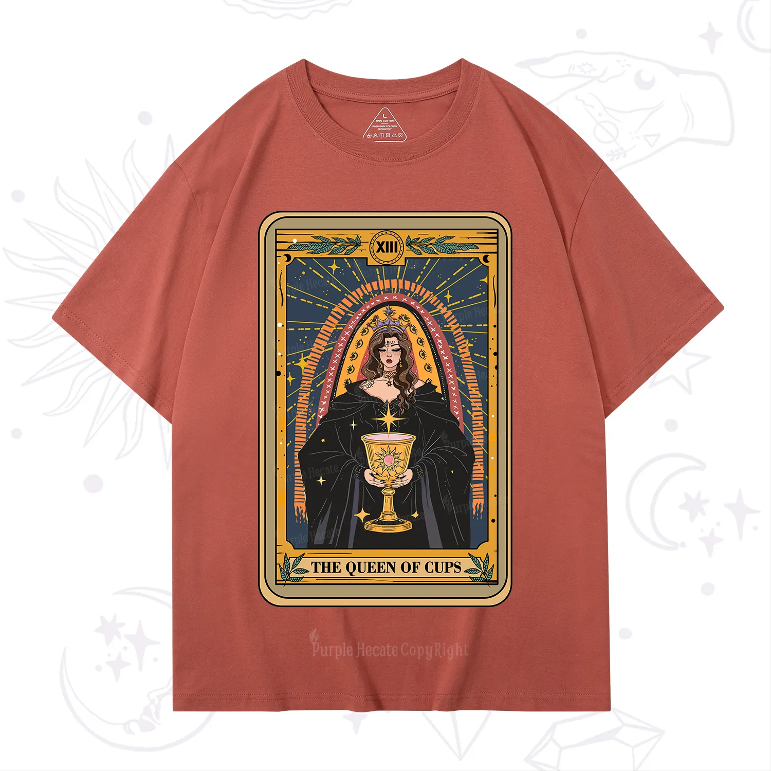 Purplehecate The Queen of Cups Tarot T-Shirt