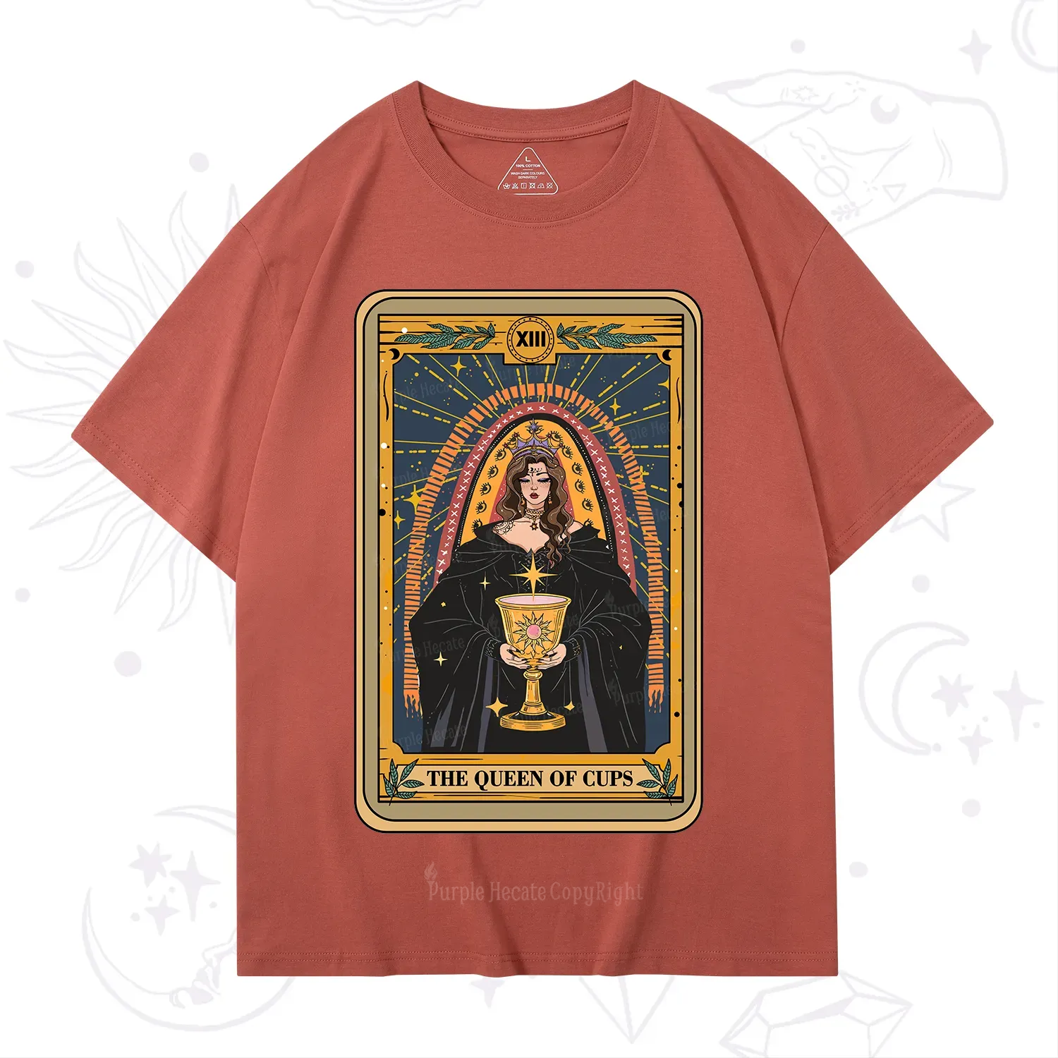 Purplehecate The Queen of Cups Tarot T-Shirt