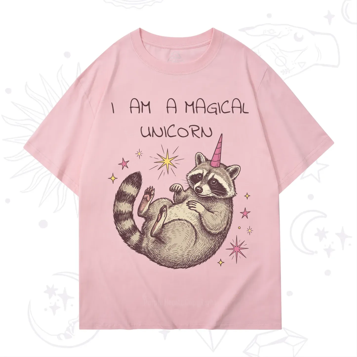 Purplehecate I Am A Magical Unicorn Raccoon T-Shirt