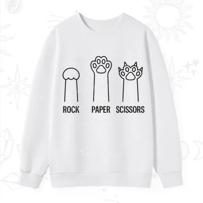 Purplehecate Rock Paper Scissors Cat Paw Edition Sweatshirt
