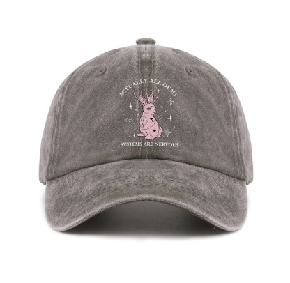 Purplehecate Actually All Of My Systems Are Nervous Baseball Cap