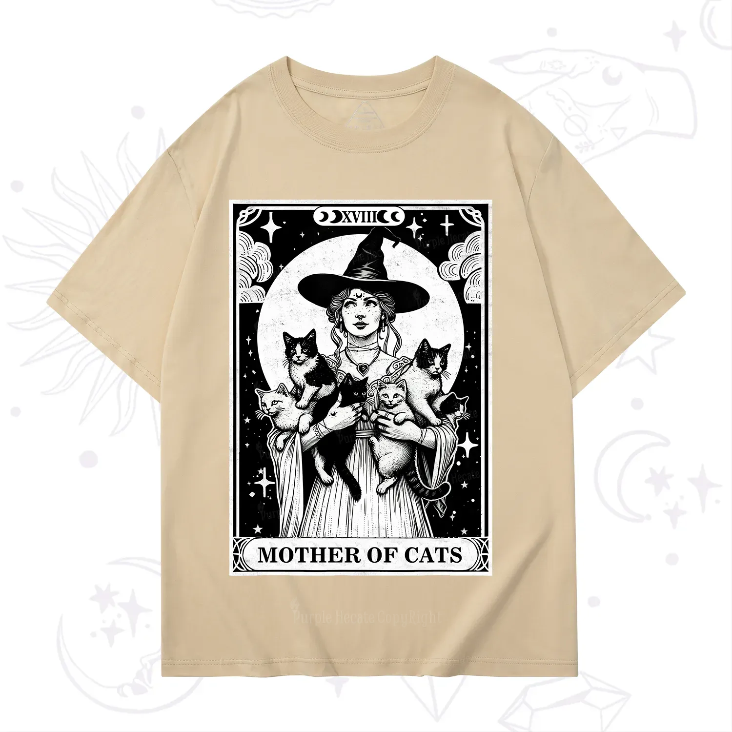 Purplehecate The Mother of Cats Tarot T-Shirt