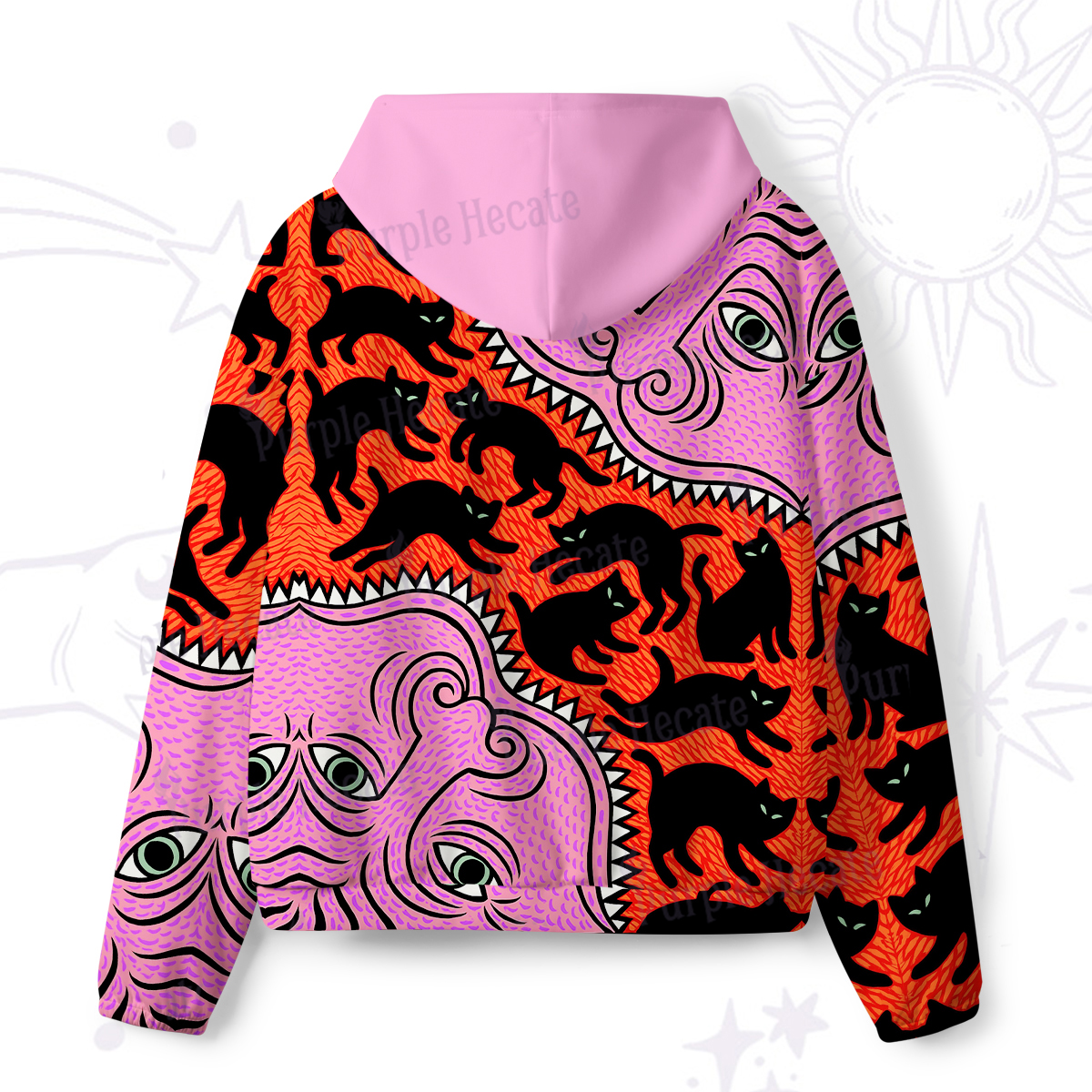 Purplehecate Cats for the Devil’s Feast All-Over Print Hoodie