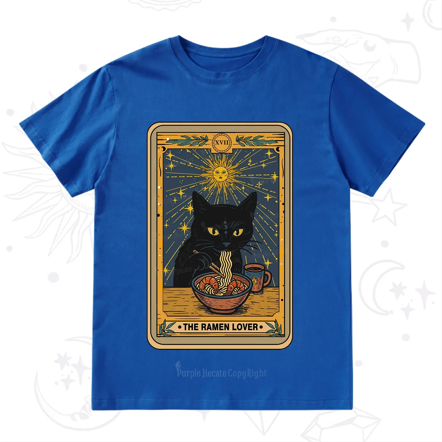 Purplehecate The Ramen Lover Cat Tarot T-Shirt