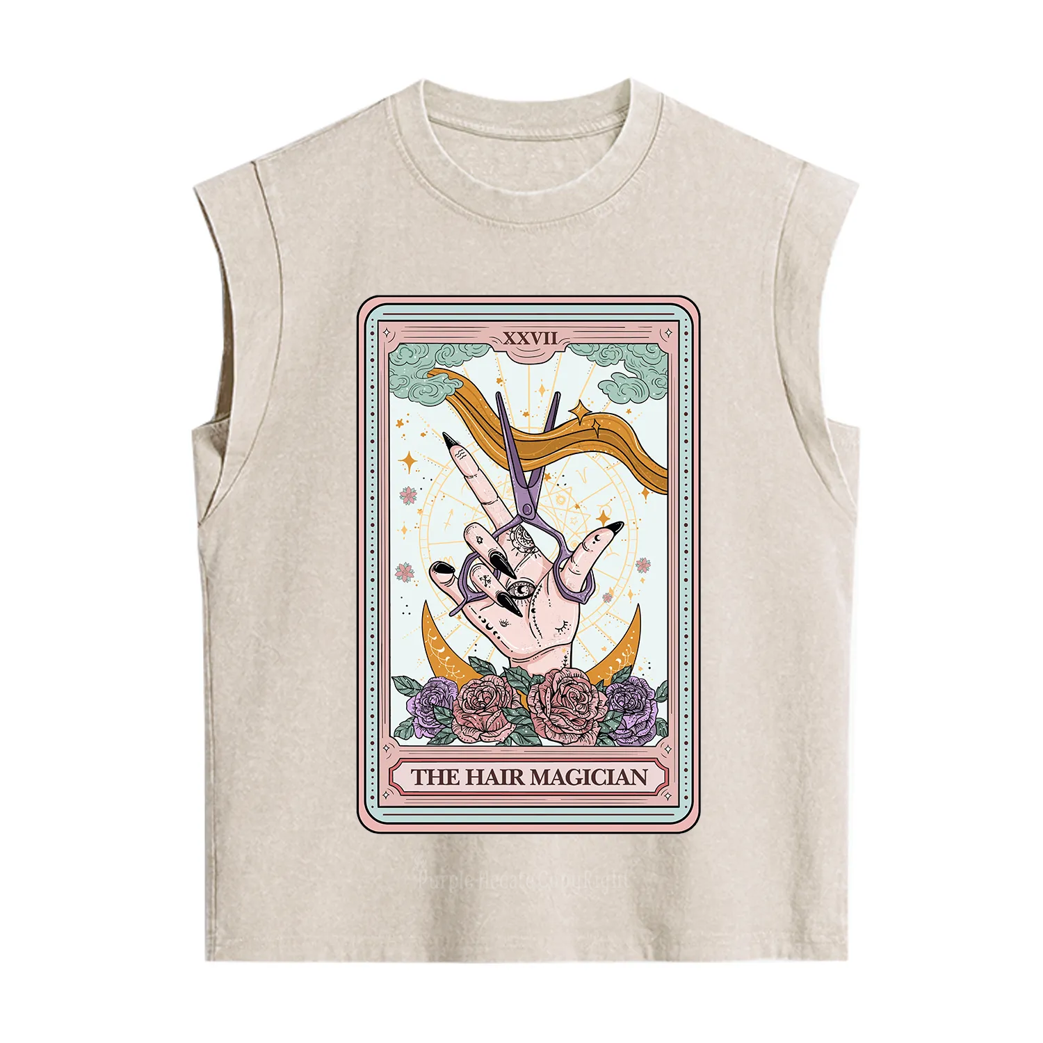 Purplehecate The Hair Magician Tarot Vintage Washed Tank