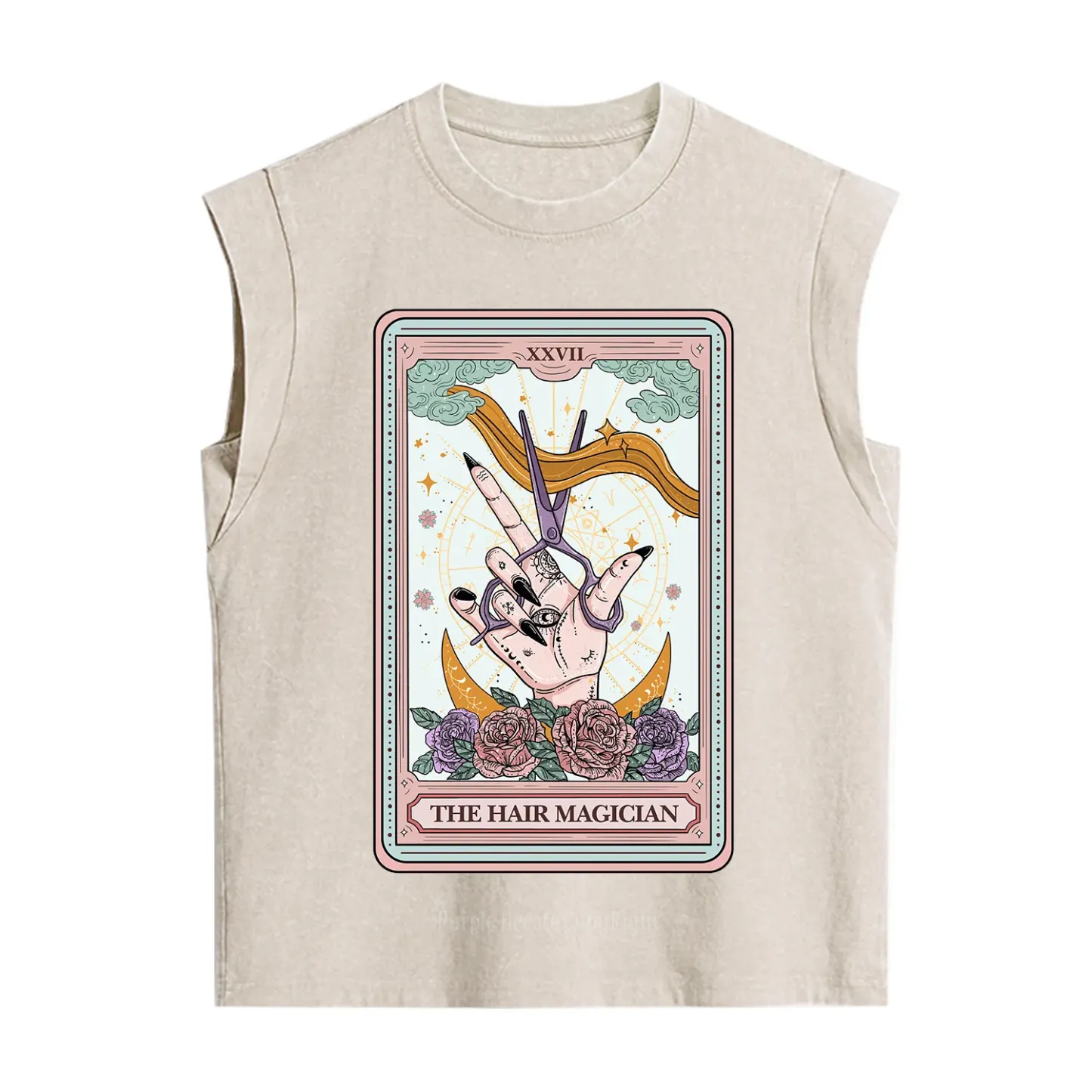 Purplehecate The Hair Magician Tarot Vintage Washed Tank