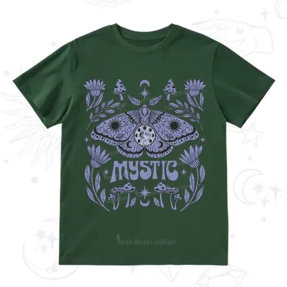 Purplehecate Celestial Moth Mushrooms T-Shirt