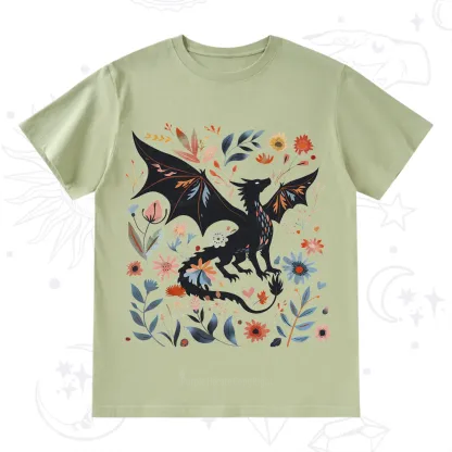 Purplehecate Vintage Fantasy Wyvern Bookish T-Shirt