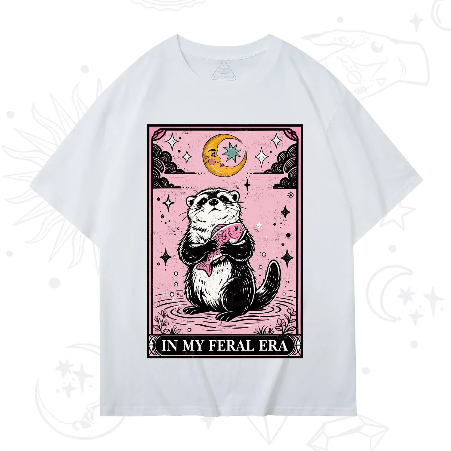Purplehecate The In My Feral Era Tarot Otter T-Shirt