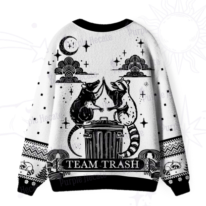 Purplehecate The Team Trash Raccoon Tarot Ugly Cardigan Sweaters