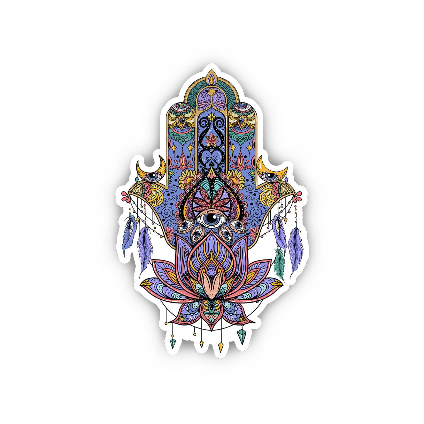 Purplehecate Hamsa Evil Eye Sticker