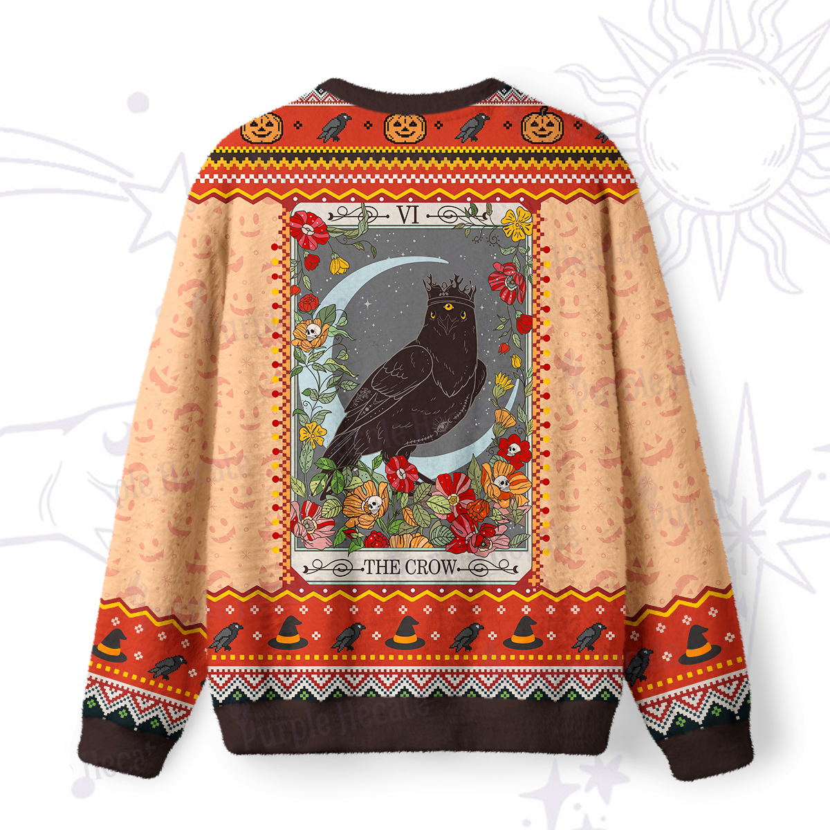 Purplehecate The Crow Tarot Ugly Halloween Sweatshirts